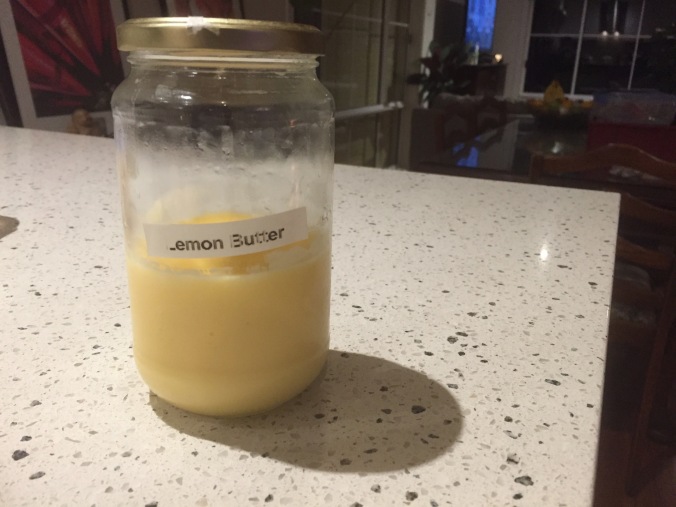 Jar of lemon butter